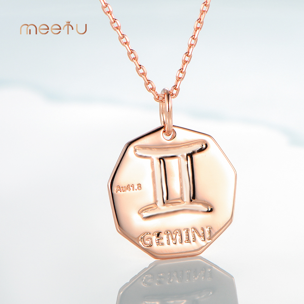 Empresas de subministración de xoias Colar de Géminis Zafiro vermello Ouro rosa 3