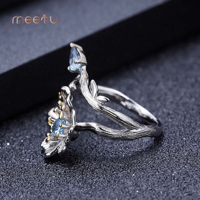 Ụdị ifuru Swiss Blue Topaz Natural Style 925 Silver Rings Online 6