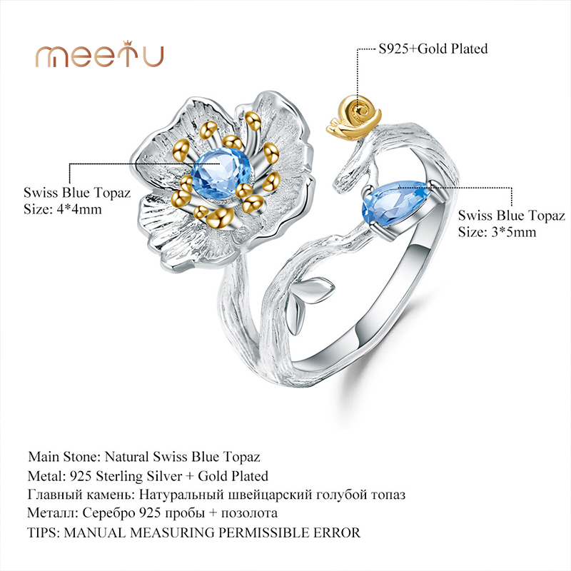 Ụdị ifuru Swiss Blue Topaz Natural Style 925 Silver Rings Online 7