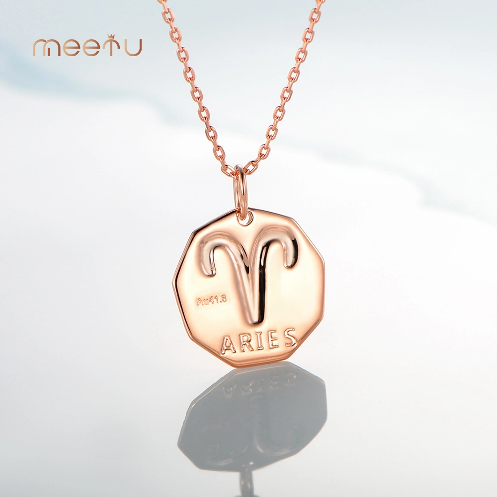Wholesale Jewelry Manufacturers Aries Red Sapphire 1K Gold Necklace 1