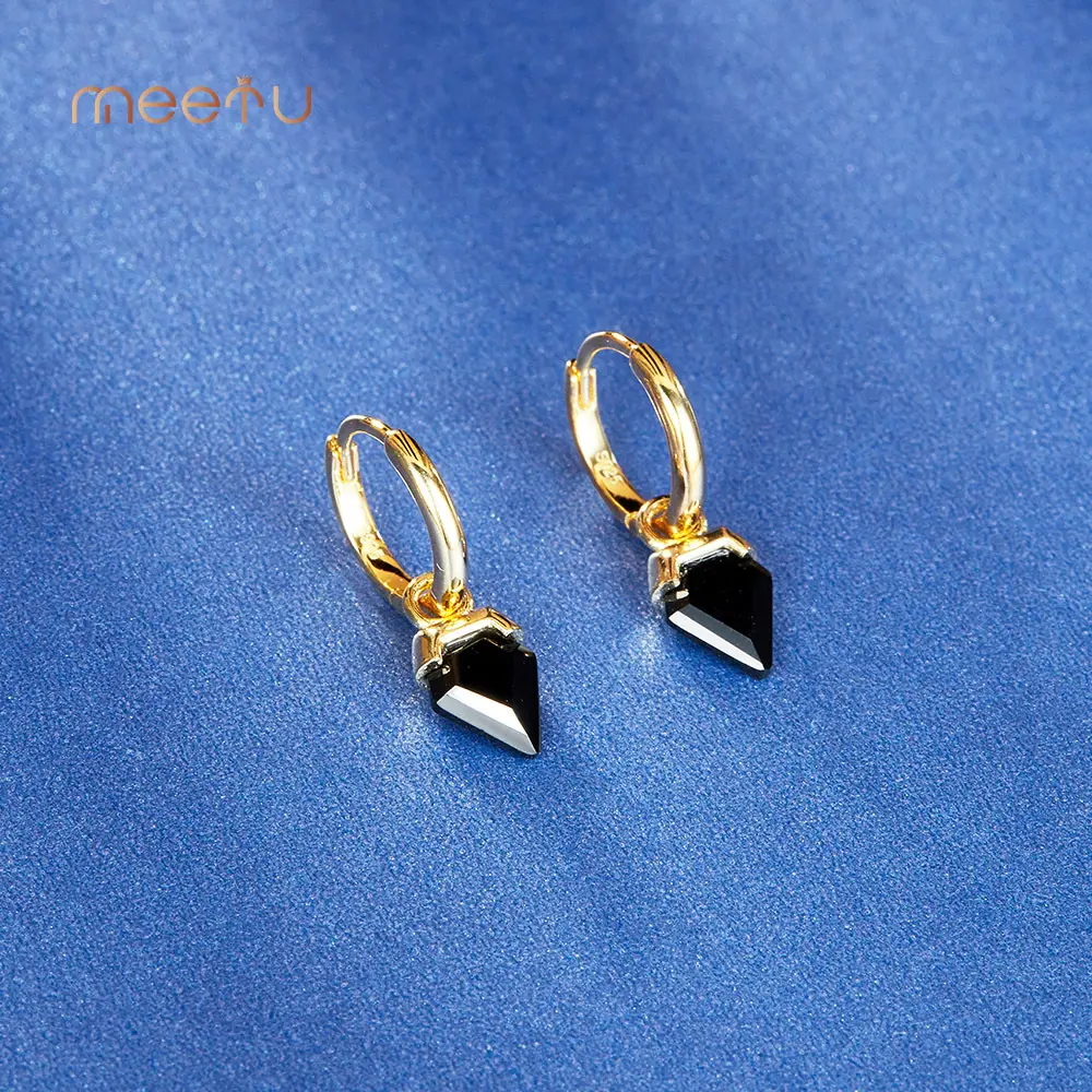Meetu Jewelry Original Silver Earrings Black Onyx - Meetu Jewelry 4