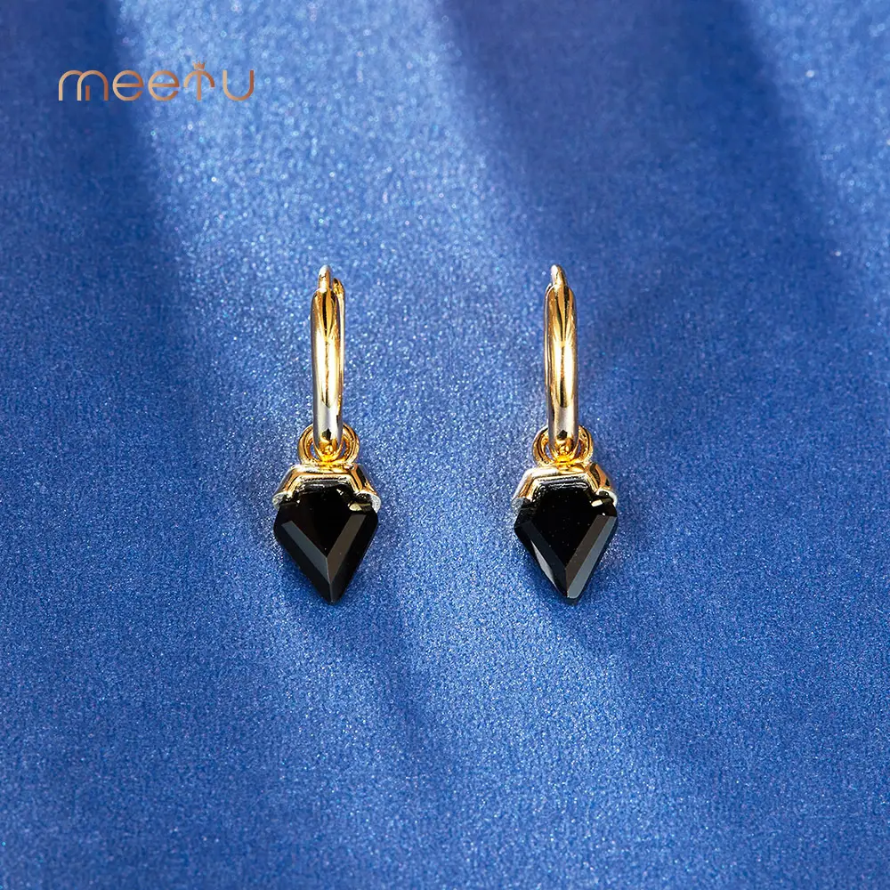 Meetu Jewelry Original Silver Earrings Black Onyx - Meetu Jewelry 3