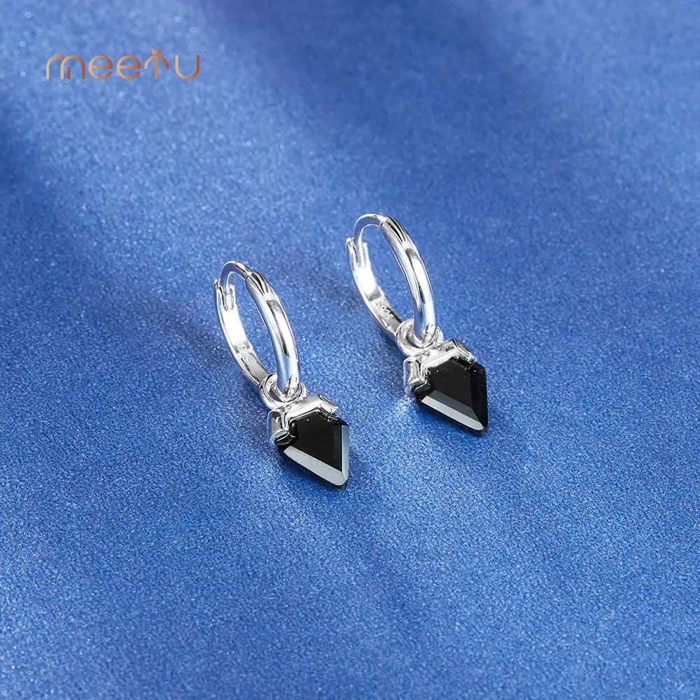 Meetu Jewelry Original Silver Earrings Black Onyx - Meetu Jewelry 2