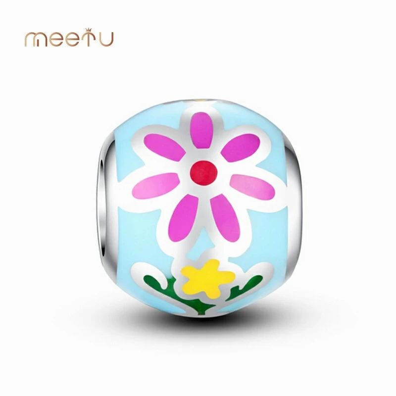 China Oem Manufacturer Lovely Baby Blue 925 Sterling Silver Charms 1
