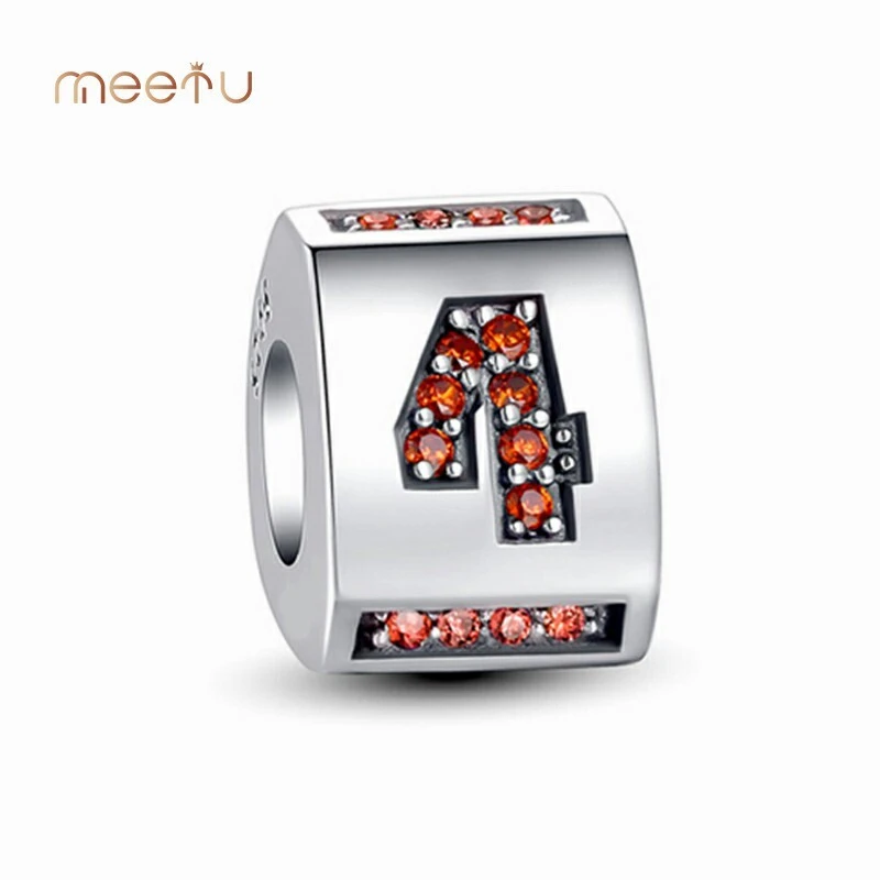Jewelry Factory China Number 4 Gold Pendant Charms Bead For Bracelet 1