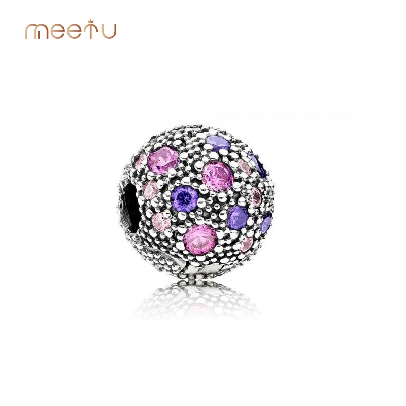 Sparkling Pave Setting Silver Charms with Ruby Amethyst Jewelry 1