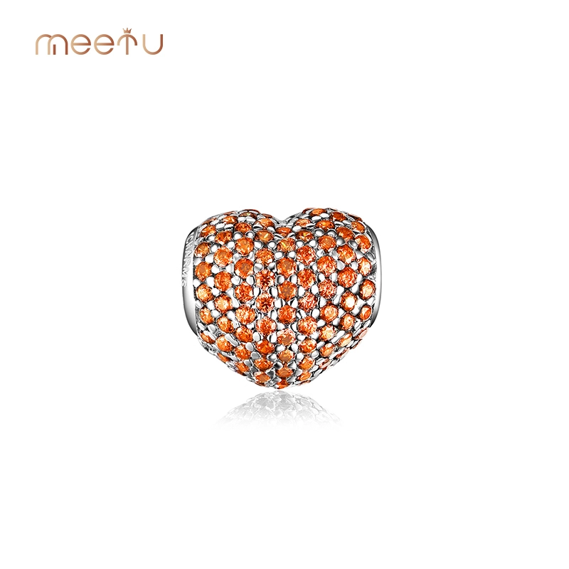 Quality Custom Jewelry Colorful Pave Lover Heart Charms Pendant 1