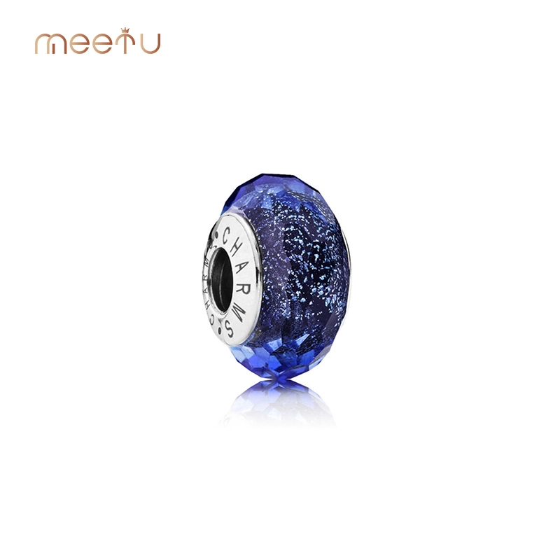 Sterling Silver Spacer Charms Blue Night Bead Charm For Pendant 1