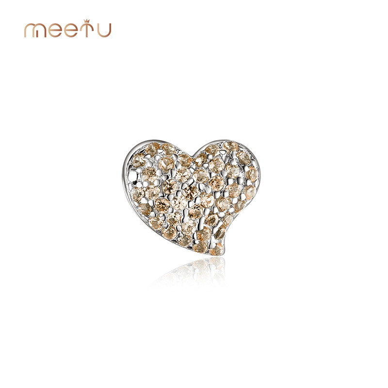 Silver Silver heart Charms Bracelet Dancing Heart Pave Heart Charms 1