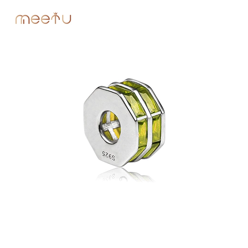 925 Sterling Silver Charm Spacer Baguette Stone Spacer 1
