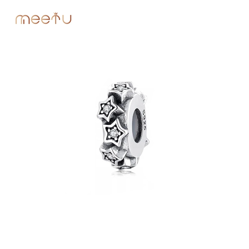 Pave Stone Stars Oxidized Agba Spacer Charm MTSC7342 1