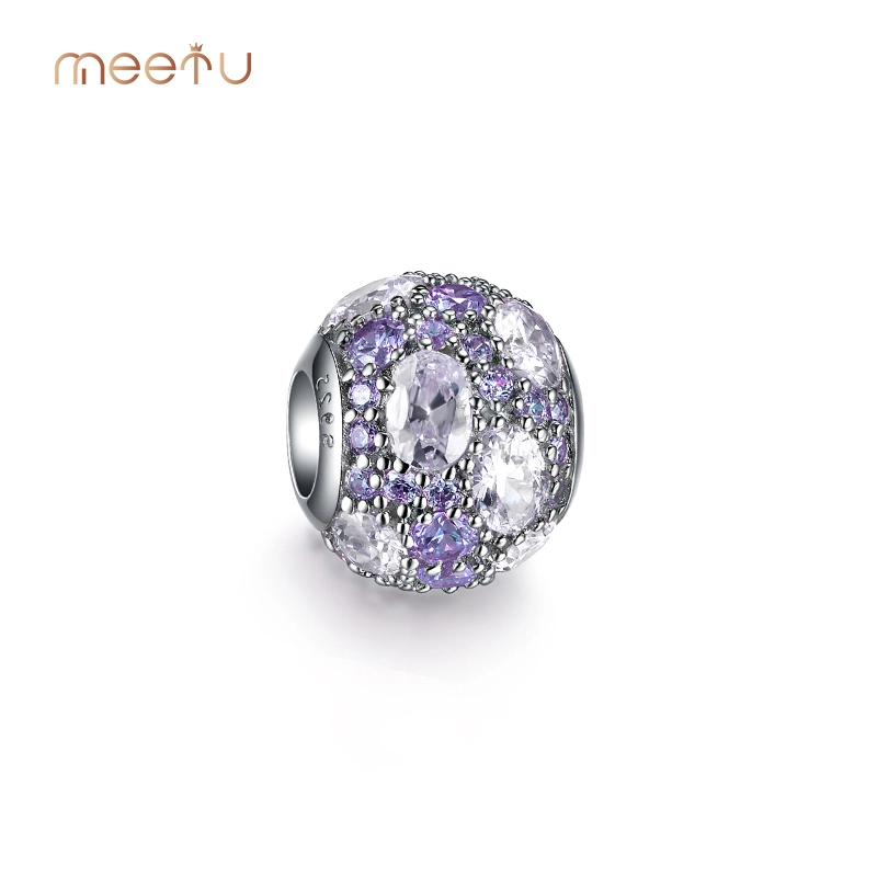 Soo jiidasho cusub oo ifaysa xarrago Oval Pave Stone Charms oo leh Midab isku dhafan MTSC7256 1
