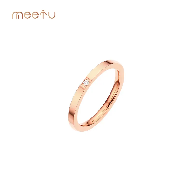 Rose Gold Necklace Women Cubic Zircon Meetu Jewelry 3