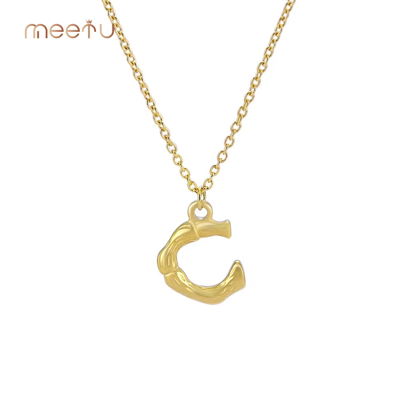 Meetu လက်ဝတ်ရတနာထံမှ စက်ရုံစျေးနှုန်း Stainless Steel Letter Necklace ကို ဝယ်ယူပါ။ 1