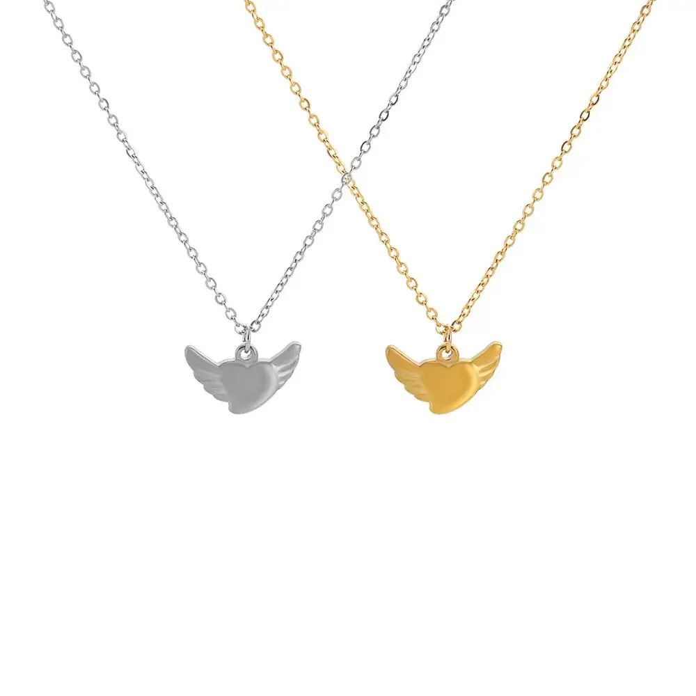Meetu Jewelry White Crystal Pendant Necklace for 2