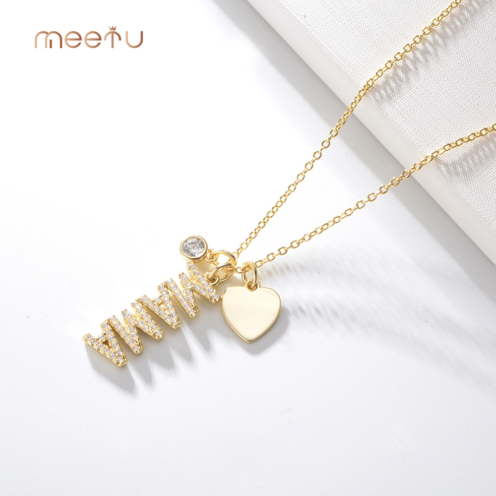 925 Sterling Silver MAMA mo kolye mòd MTS1034 1