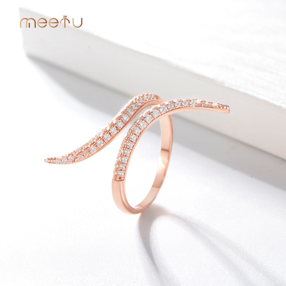 Custom Luxury Colorful Plated Trendy  Mens Silver Opening Ring 1