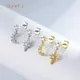 Meetu Jewelry Brand Prong Set Zircon Custom Long Silver Earrings 2