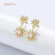 Meetu Jewelry Brand Prong Set MTSE4133 Custom Real Silver Earrings，blue Silver Earrings 2