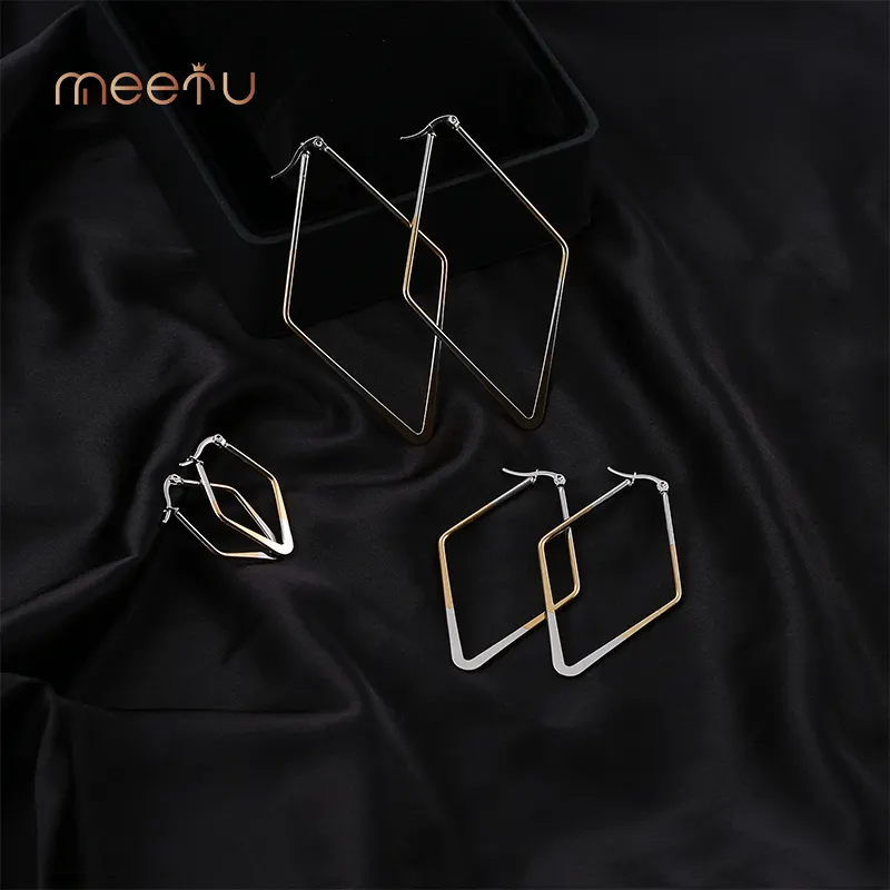 Wholesale Guangzhou Stainless Steel Hoop Earrings Meetu Jewelry Brand 5