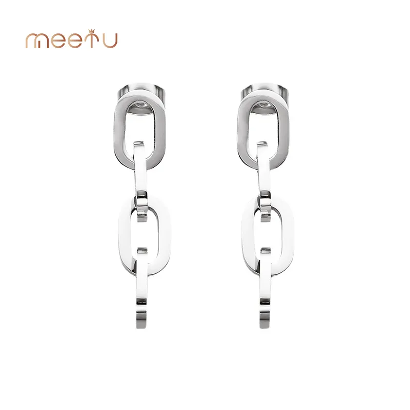 304 Stainless Steel with Gold Plated Enamel Stainless Steel Ear Piercing Meetu Jewelry Brand 2