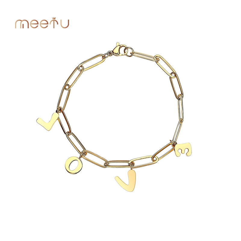 Kesane Stainless Steel Love Heart Charms Bracelet In Bulk 1