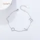 Cute Silver Bracelets Meetu Jewelry Zircon 16+4cm Meetu Jewelry Brand 2