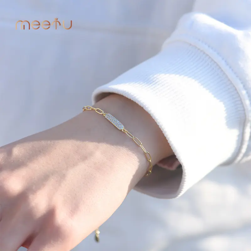 925 Silver Zircon Silver Bracelets Meetu Jewelry 3
