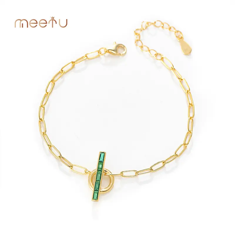Wholesale 15+4cm Mens Sterling Silver Bracelets Meetu Jewelry Brand 5