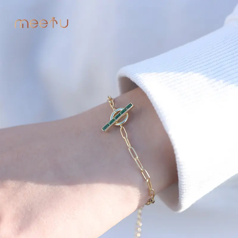 Wholesale 15+4cm Mens Sterling Silver Bracelets Meetu Jewelry Brand 4