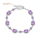 Prong Set Amethyst Meetu Jewelry Brand Solid Silver Bracelets 4