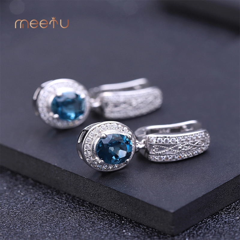 Gem Stone 925 Artisan Silver Earrings Natural Genuine London B 1