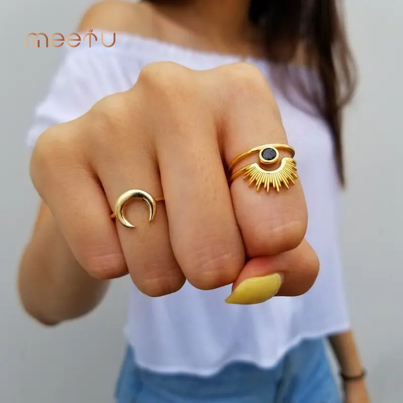 Black Gold Plated US5-9 Meetu Jewelry Brand 925 Silver Charms Factory 3