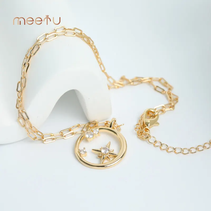 Chunky Stainless Steel Bracelets Clear 304 Stainless Steel with Gold Plated Guangzhou Meetu Je... 2
