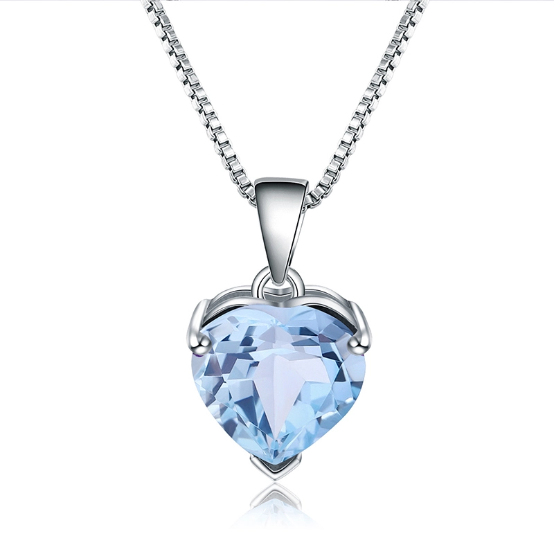 925 Sterling Silver Sky Blue Topaz Ejiji Ìhè okomoko Eke Gem olu Pendanti 1