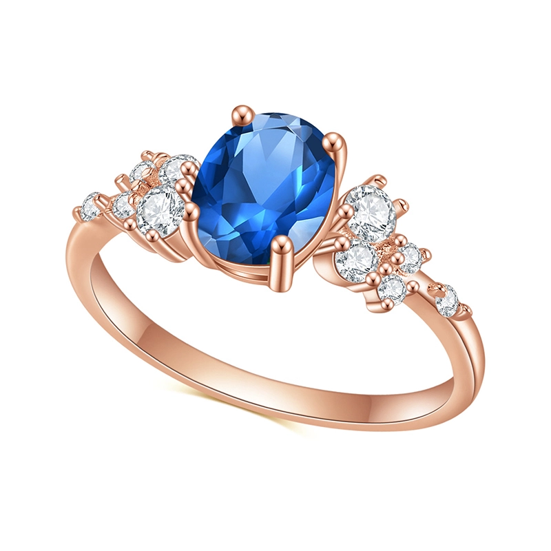 Gem Stone London Mavi Topaz 925 Ayar Gümüş Moda Üzüyü 1