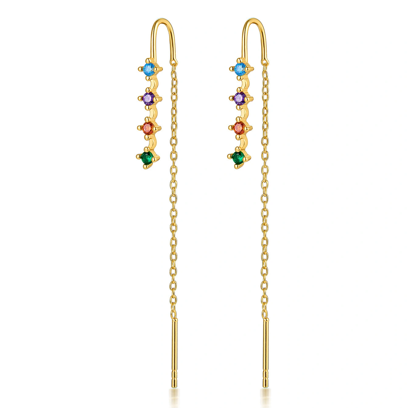 Түстүү Циркон менен 925 күмүш сөйкө: Жөнөкөй Elegance 1