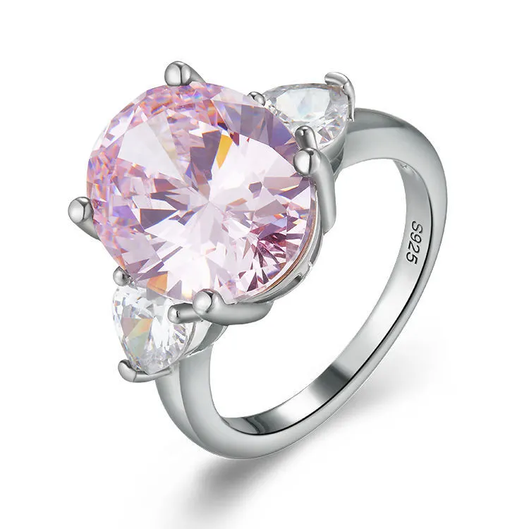 Exquisite Pink Zircon Engagement Ring - A Perfect Valentine's Day & Wedding Gift 1