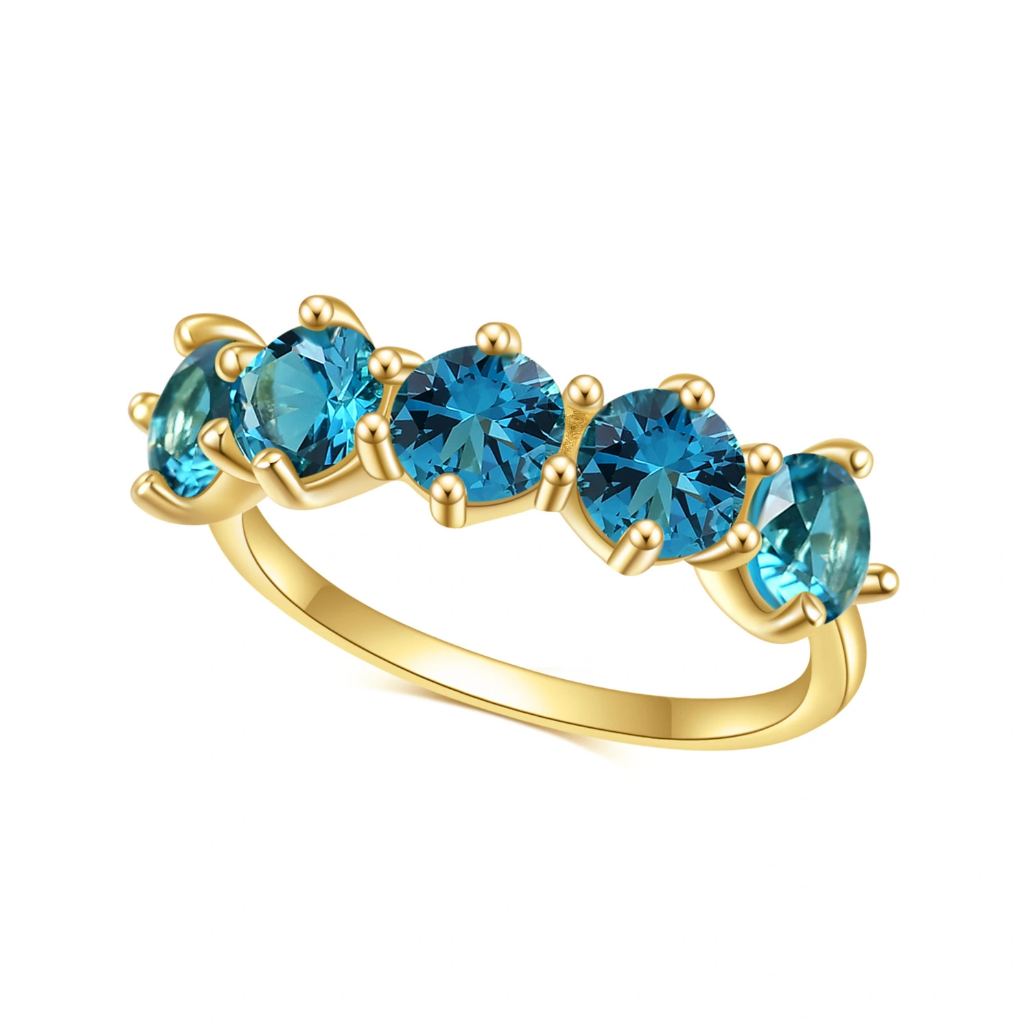 S925 Sterling Silver Paraiba Nano Ring High-end Fashion لگزري Gemstone Ring 1