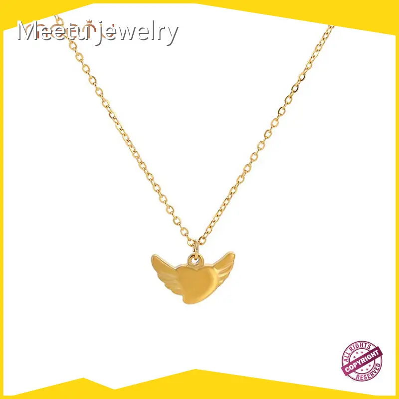 Meetu Jewelry White Crystal Pendant Necklace for 1