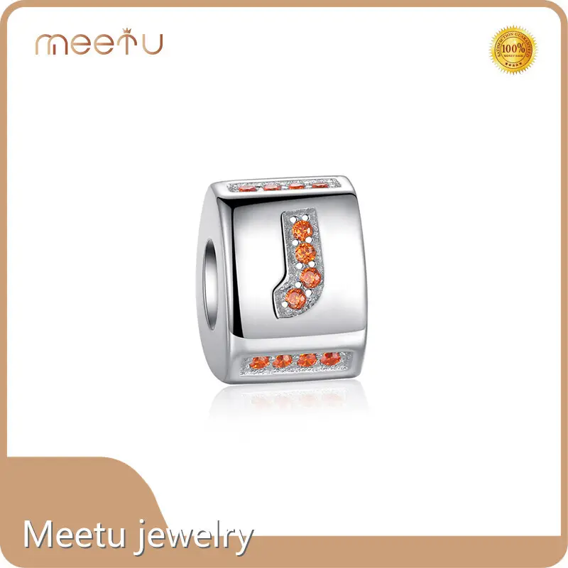 Meetu Jewelry Brand 925 Silver Prong Setting 2.41g Round Crystal Pendant 1