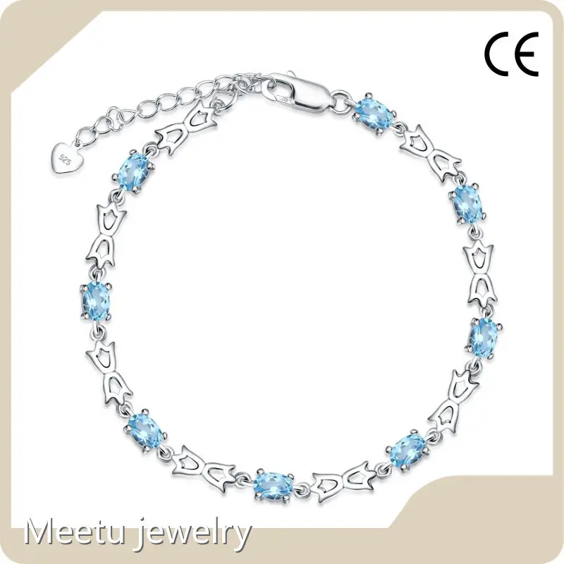 Sterling Silver Bracelets pou fanm Guangzhou Meetu Bijou 1