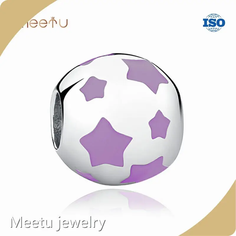 Meetu Jewelry Hole Size 5mm 925 Silver Heart Charm Guangzhou Enamel Meetu Jewelry Company 1