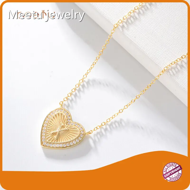Meetu Jewelry Brand MTS1038-X Enamel MTS1038-X 925 Zirconia Necklace MTS1013 1