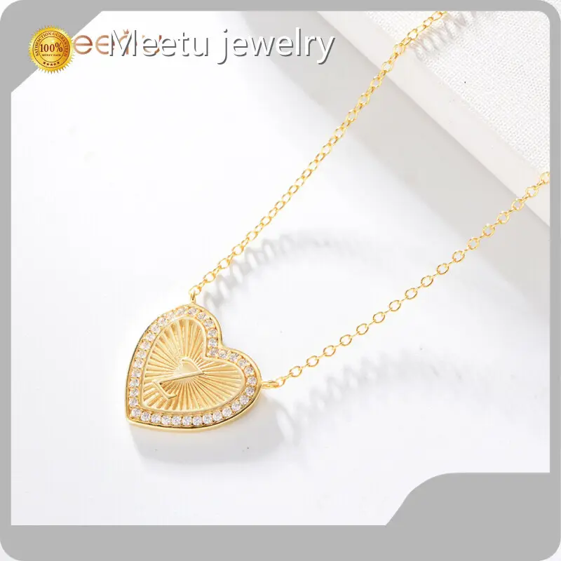 Meetu Jewelry 925 Zirconia Necklace MTS1013 Gold Plating 925 Zirconia Necklace MTS1013 1