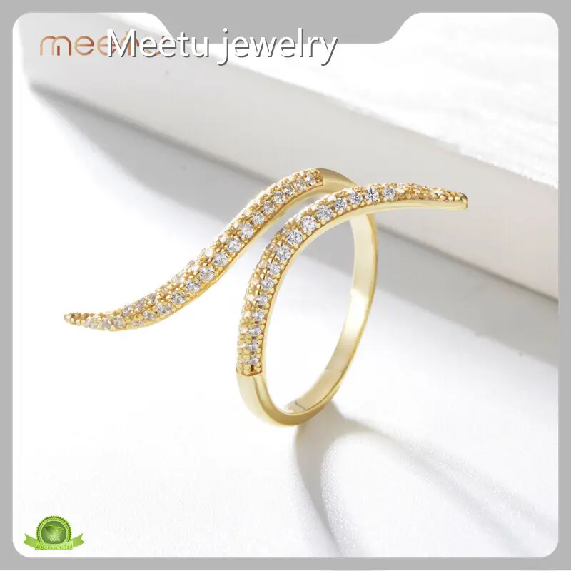 Open-end Ring Guangzhou Small Silver Earrings Zircon Meetu Jewelry Brand Company 1
