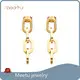 304 Stainless Steel with Gold Plated Enamel Stainless Steel Ear Piercing Meetu Jewelry Brand 1