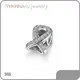 Hole Size 5mm Cubic Zirconia MTSC7198 Mens Silver Rings with Stones Meetu Jewelry Manufacture 1