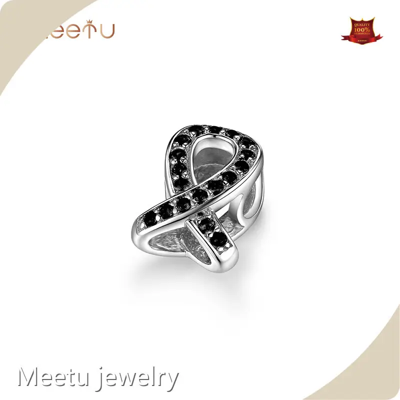 Quality Meetu Jewelry Brand Hole Size 5mm Cubic Zirconia Clip on Pendant for Pearl Necklace 1