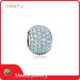 Hole Size 5mm MTSC7228 Cubic Zirconia 925 Silver Heart Charm MTSC7228 Meetu Jewelry 1